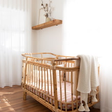 Łóżeczka dla niemowląt: zdjęcia, typy, kształty, kolory, wzornictwo i wystrój -1