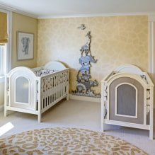Dječji krevetići za bebe: fotografije, vrste, oblici, boje, dizajn i dekor -3
