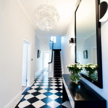 Плочице на поду у ходнику и ходнику: дизајн, врсте, могућности распореда, боје, комбинација-0