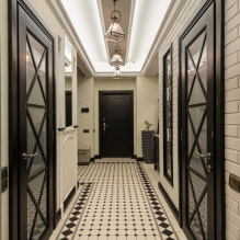 Kakel på golvet i korridoren och korridoren: design, typer, layoutalternativ, färger, kombination-2