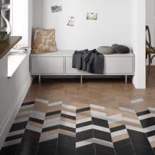 Плочки на пода в коридора и коридора: дизайн, видове, опции за оформление, цветове, комбинация-4