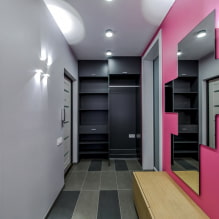 Carreaux au sol dans le couloir et le couloir: design, types, options d'aménagement, couleurs, combinaison-7