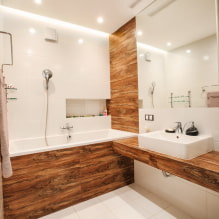 White tile in the bathroom: design, shapes, color combinations, layout options, grout color-0