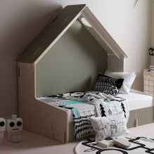 Bed-house en la habitación de los niños: foto, opciones de diseño, colores, estilos, decoración-4