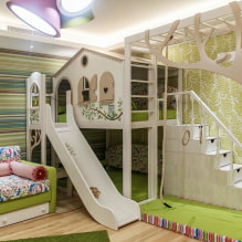 Bed-house i børnenes værelse: fotos, designmuligheder, farver, stilarter, udsmykning-6
