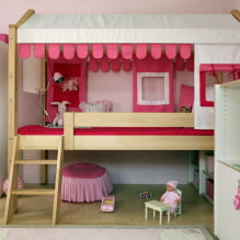 Nhà ngủ trong phòng trẻ em: ảnh, tùy chọn thiết kế, màu sắc, kiểu dáng, trang trí-8