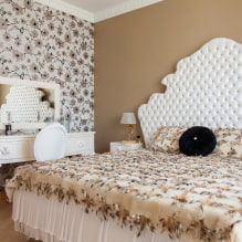 เตียงในห้องนอน: ภาพถ่าย, การออกแบบ, ประเภท, วัสดุ, สี, รูปร่าง, สไตล์, การตกแต่ง -0