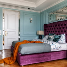 Säng i sovrummet: foto, design, typer, material, färger, former, stilar, dekor-1