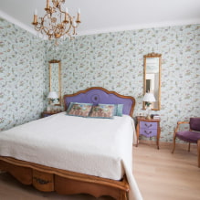 Katil di dalam bilik tidur: foto, reka bentuk, jenis, bahan, warna, bentuk, gaya, hiasan-6