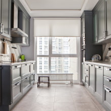 Ubin untuk dapur di lantai: reka bentuk, jenis, warna, pilihan susun atur, bentuk, gaya-1