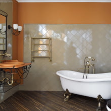 Tata letak jubin di bilik mandi: peraturan dan kaedah, ciri warna, idea untuk lantai dan dinding-0