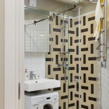 Carreaux pour une petite salle de bain: choix de taille, couleur, design, forme, agencement-7