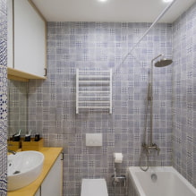 Carreaux pour une petite salle de bain: choix de taille, couleur, design, forme, agencement-8