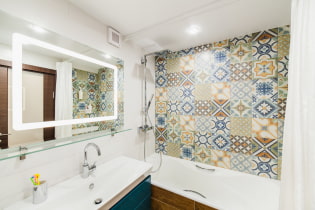 Azulejos para un baño pequeño: la elección de tamaño, color, diseño, forma, diseño