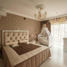 Bedroom with crib: design, layout ideas, zoning, lighting-0