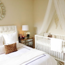 Bedroom with a crib: design, layout ideas, zoning, lighting-1