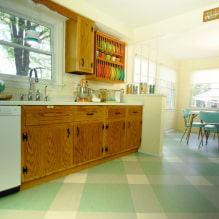 Linoleumas virtuvėje: patarimai, kaip pasirinkti, dizainas, rūšys, spalvos 7