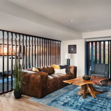 Braunes Sofa im Innenraum: Typen, Design, Polstermaterialien, Farbtöne, Kombinationen-3