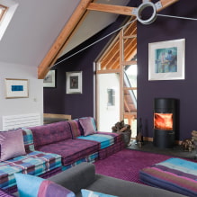 Violetinė sofa interjere: tipai, apmušalų medžiagos, mechanizmai, dizainas, atspalviai ir deriniai-0