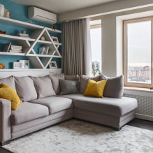 Sofa med osmann: typer, design, former, farger, polstermaterialer, lokaliseringsalternativer-1