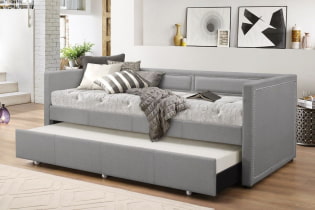 Sofa di pedalaman: jenis, mekanisme, reka bentuk, warna, bentuk, perbezaan dari sofa lain