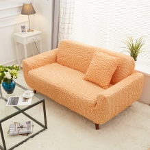 Trải giường trên ghế sofa: các loại, thiết kế, màu sắc, vải cho kết thúc tốt đẹp. Làm thế nào để sắp xếp kẻ sọc độc đáo? -4