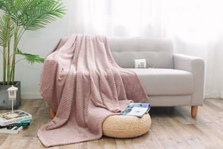 Prekrivač na kauču: vrste, dizajn, boje, tkanine za obloge. Kako organizirati plašt?