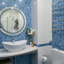 Gạch phòng tắm: mẹo để lựa chọn, loại, hình dạng, màu sắc, thiết kế, nơi hoàn thiện-0