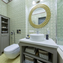 Gạch phòng tắm: mẹo để lựa chọn, loại, hình dạng, màu sắc, thiết kế, nơi hoàn thiện-1