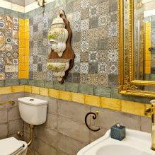 Bathroom tile: selection tips, types, shapes, colors, design, finishing places-4