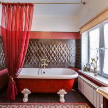 Jubin bilik mandi: petua pilihan, jenis, bentuk, warna, reka bentuk, kemasan-5