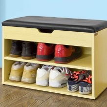 Koridorda ayakkabı dolabı: seçim ipuçları, türleri, şekilleri, malzemeleri, renkleri-1