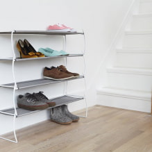 Kabinet na boty na chodbě: tipy pro výběr, typy, tvary, materiály, barvy-3