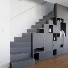 Gabinete debajo de las escaleras: tipos, opciones de relleno, ideas originales en una casa privada-3