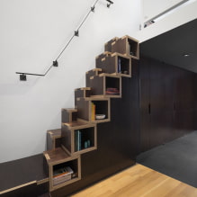 Garderob under trappan: typer, fyllningsalternativ, originella idéer i ett privat hus-4
