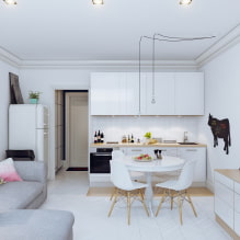 Design stúdió apartman 25 négyzetméter. m. - belső fotók, projektek, elrendezési szabályok-7