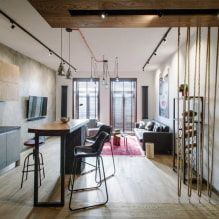 Cuisine-studio: aménagement, zonage, formes d'ensembles de cuisine, choix de mobilier et électroménagers-5