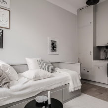 Дизайн на малък студиен апартамент от 18 квадратни метра. м. - снимка на интериора, идеи за подреждане-2