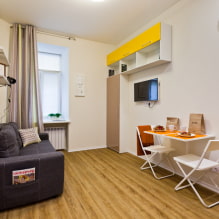 Дизайн на малък студиен апартамент от 18 квадратни метра. м. - интериорни снимки, идеи за подреждане-3
