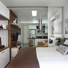 Entwurf eines kleinen Studio-Apartments 22 Quadratmeter. m. - Innenaufnahmen, Reparaturbeispiele-3