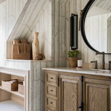 Shelves in the bathroom: types, design, materials, colors, shapes, placement options-7