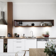 Shelves for the kitchen: types, materials, color, design. How to arrange? What to put? -4