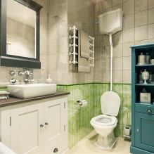 Baño en estilo provenzal: la elección de fontanería, muebles, decoración, iluminación-0