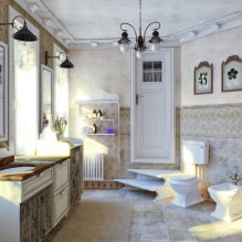 Bathroom in Provence style: the choice of plumbing, furniture, decoration, lighting-1