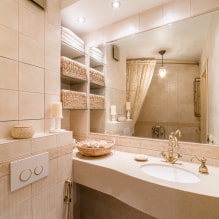 Bilik mandi gaya Provence: pilihan paip, perabot, hiasan, lampu-2