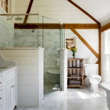 Salle de bain style Provence: choix de plomberie, mobilier, décoration, éclairage-3