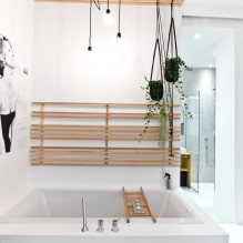 Kúpeľňa v škandinávskom štýle: výber farieb, povrchových úprav, nábytku, inštalatérstva a dekorácie-3