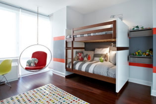 Habitación infantil para dos niños: zonificación, diseño, diseño, decoración, mobiliario.
