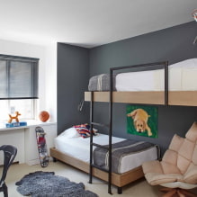 Camera pentru doi băieți: zonare, amenajare, design, decorare, mobilier-3