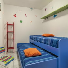 Παιδικό δωμάτιο για δύο αγόρια: χωρισμός, διαρρύθμιση, σχεδιασμός, διακόσμηση, έπιπλα-4